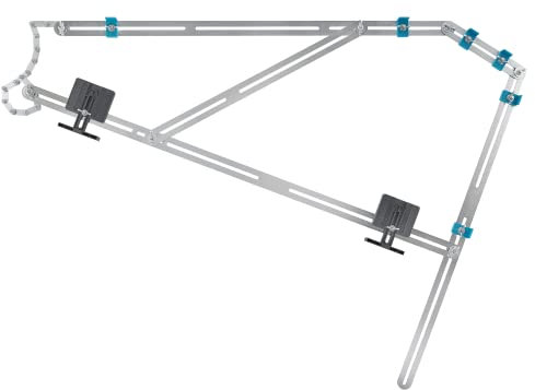 wolfcraft Treppenlehre – Messwerkzeug für den Treppenbau – Treppenschablone zum Übertragen von Stufenmaßen – Auch perfekt für Wendeltreppen - 5210000