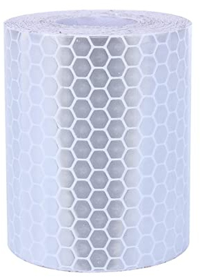 Hilitand Reflektierendes Band, 5cm * 300cm / 2X197 Wasserdichtes selbstklebendes Warnband für LKW-Anhänger Parkplatz Verkehrswarnung Vorsicht Erkennungsband, ß