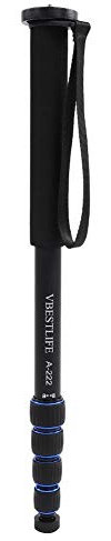 EBTOOLS A-222 Base in lega di alluminio Treppiede Unipod Base monopiede per fotocamera SLR con tubo a 5 sezioni