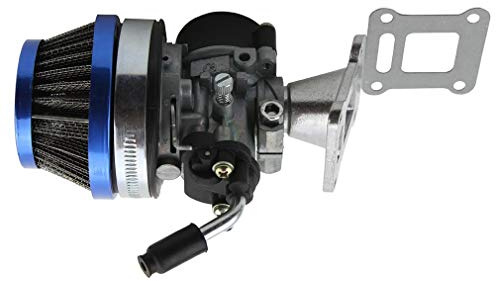 Queta Vergaser für Mini-Motorrad, 2-Takt-Motor 49 cc 47 cc 43 cc, Carbu mit Luftfilter, geeignet für Mini Pocket Bike, Go Kart, Quad, Dirt Bike ATV etc.