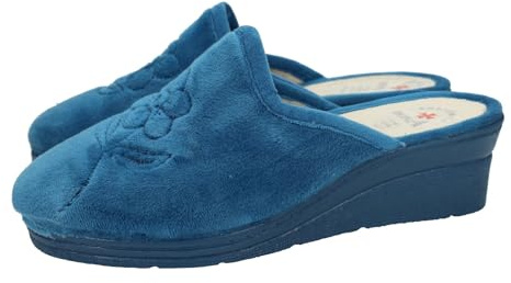 MADE IN SPAIN 7502 Zapatillas Flores Mujer Zapatillas CASA Tejano 38