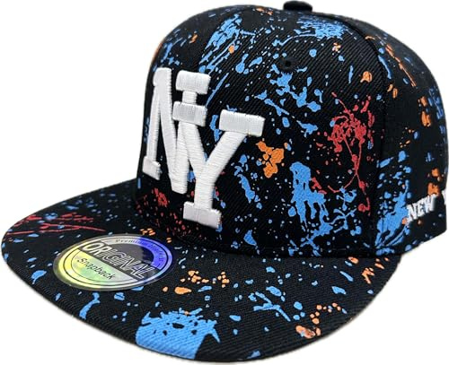 J26 barn SNAPBACK USA keps tonåring keps basebollkeps keps keps trucker cappy sport NY, Camo svart, one size