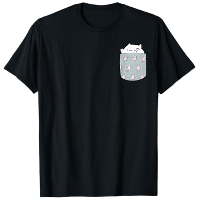 Bongo T-Shirt Funny Cute Meme Cat katze Pocket T-Shirt