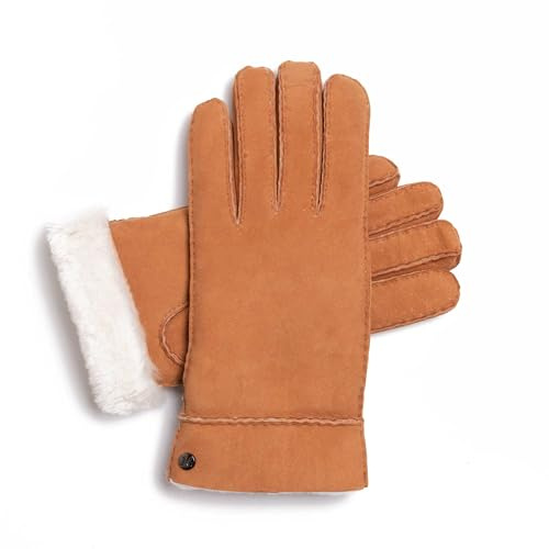 Hand Gewand by Weikert Lammfellhandschuhe aus spanischem Merino-Lammfell, extra weich, handgenäht, Herren Damen, Lederhandschuhe, Lammfell, warm gefüttert