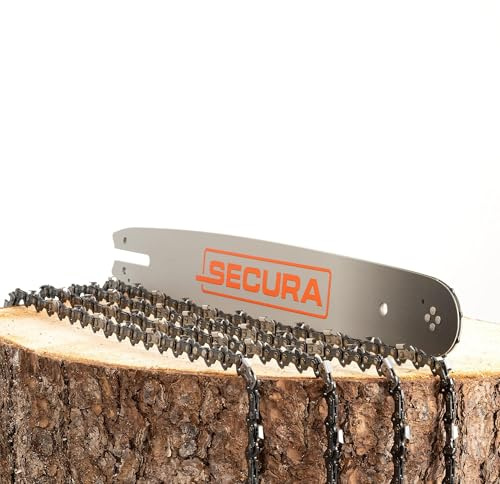 SECURA 4x Sägekette + Schwert 40cm 3/8 1,3 mm 55 TG kompatibel mit Stihl MS170 | MS230 C-BE