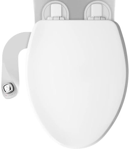 Mayfair MAYFAIR Kendall Bidet Bundle, Slow-Close Never Loosen Toilet Seat with Perfect Fit, Fresh Water Spray, Non-Electric, Easy to Install Bidet, Elongated, White