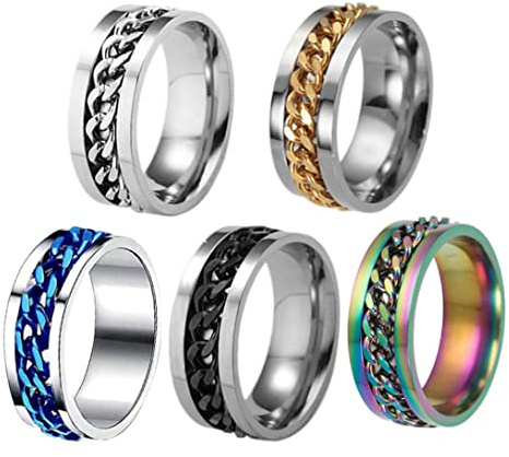 Flaschenöffner Ringe Titanium Stahl Bierflaschenöffner Korkenzieher Ringe für Party 5pcs Flaschenöffner