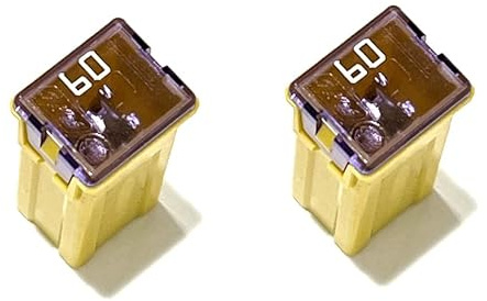 EDS 2 Pack - 927-7060 Yellow 60 AMP J Case Fuse Replacement for 82211AJ60A FT4Z14526F FMX-060 JCAS060 etc 32VDC