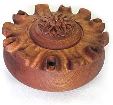 Italian Food Direct Coppa dell'amicizia 6 Becchi Liscia Legno Mogano diam 20 cm completa di ricetta per preparare il caffè alla valdostana