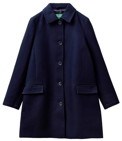 United Colors of Benetton plumeau 2jzadn053 Manteau, Bleu Nuit 016, 40 Femme
