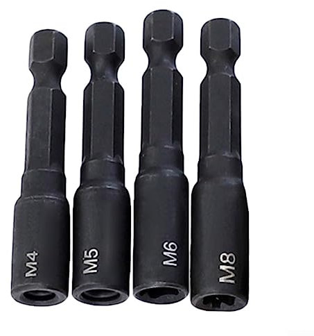 Gewindebohrer-Stecknuss-Adapter, festere Schraube, Gewindebohrer, Adapter, Halter, Verlängerungsstange, 1/4 Zoll Sechskantschaft (A)