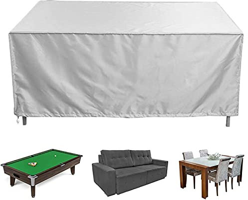 Billardtisch-Abdeckung, Billard-Billardtisch-Abdeckung, wasserdicht, 100% wetterbeständig, für den Außenbereich, langlebig, UV-beständig, staubdicht, Schutzhülle für den Außenbereich mit Kordelzug,