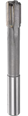 sourcing map Hartmetall Reibahle 15.2 mm, 4 Schneidig, H8/H7 Genauigkeit, Sandstrahlbeschichtung Maschinenreibahle für Metall Holz Loch Reiben, Gerade Nut Hochgeschwindigkeitsstahl Werkzeug