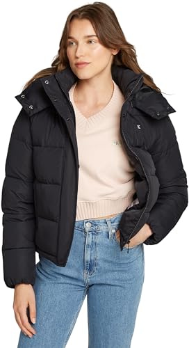 Calvin Klein Damen Pufferjacke Matte Short Puffer mit Kapuze