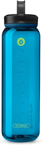 HydraPak RECON 1L RECON - Borraccia d'Acqua in Plastica Riciclata al 50%, Eco-Friendly e Senza BPA, Tappo a Vite a Flusso Regolare, Facile da Trasportare (1 Litro, Blue)