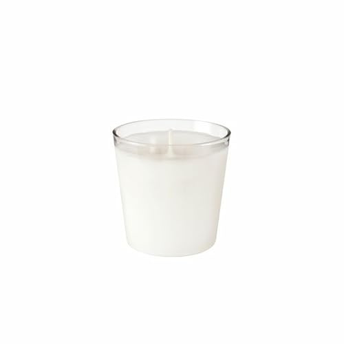 30x Duni Switch & Shine Nachfüller für Kerzenglas 65 x Ø 65 mm 30 Std. Weiß Paraffin mit Kerzenhalter aus Kunststoff