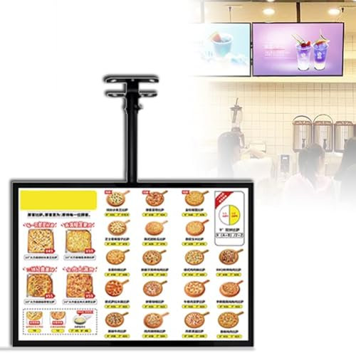 LED-beleuchteter Posterrahmen, an der Wand montierter LED-Leuchtkasten, Werbedisplay, Menütafelrahmen mit LED-Hintergrundbeleuchtung für Restaurants, Bars, Geschäfte, Imbissbuden