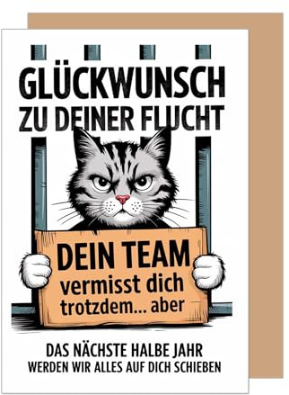 Edition Seidel Premium Glückwunschkarte zum Abschied mit Umschlag. Abschiedskarte mit Spruch Grußkarte Karte Ruhestand Jobwechsel Mann Frau Kollege Kollegin Freunde (AS149 SW025)