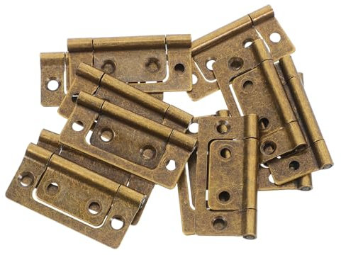 UKCOCO 12pezzi Cerniere in Ferro Bronzo Anticato Resistenti Per Porte Finestre e Mobili Design Madre-figlio Per Maggiore Stabilità Facili Da Installare Per Uso Versatile