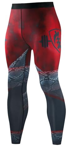 pvucpot Leggings a Compressione da Uomo Calzamaglie Sportive Pantaloni Base Layer Tights for Gym Jogging Running