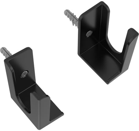 Ujjdwiurgh Soporte de Pared para Regleta de Enchufes, Tableta, Teléfono Móvil, Autoadhesivo o Sin Perforaciones, Color Negro.