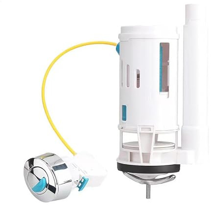 Zodazoqa Robinet de vidange de Toilettes à Double Bouton, télécommande, Robinet de vidange de Toilettes réglable, Robinet à Double Chasse, Accessoires de réservoir de Toilettes, pièces de Rechange