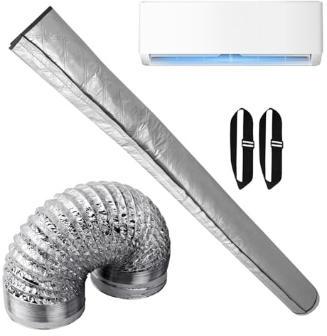 Pipe Insulation Wrap - Fireproof Heat Sleeve | Weatherproof Pipe Wrap Tube | Thermal Insulation Jacket for Stove | Flexible Pipe Cover for Furnace Garden RV | Heat Resistant Wrap for Irrigation Heater