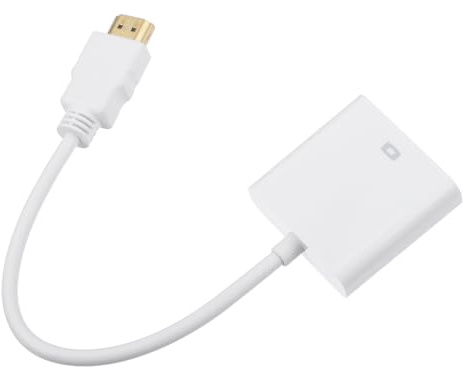HIAKDOFT Adattatore Cavo Interfaccia Video Vga HD Conversione Multi Funzione Solido e Resistente Compatibile con Computer Laptop Dvd e Senza Audio Rivestimento Abs