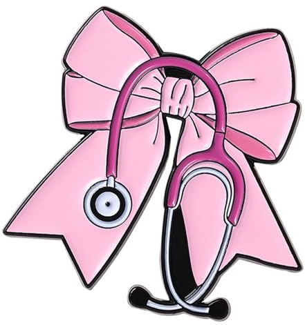 Spilla a forma di strumento di benessere del fumetto per infermieri medici gioielli accessori in lega per abiti quotidiani spilla a tema infermiera in lega, Misura unica, come descritto