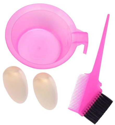 Healifty 2 Sets Hair Coloring Comb and Hair Dye Brush with Pink Professional Salon for and Highlight Application
