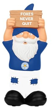 FOCO Officially Licensed Leicester City Slogan Sign Football Garden Gnome