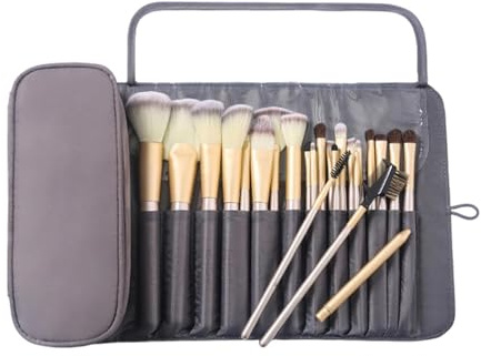 Makeupborste Reseväska - Hopvikbart kosmetikafodral,Makeupborste necessär - Perfekt för Resan, Kontoret, Skolan, Fester
