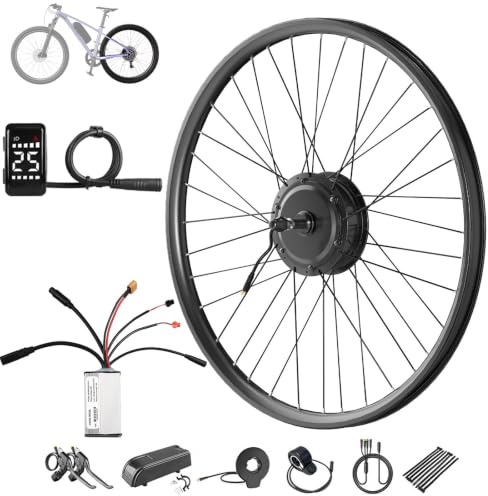 Varstrom 36V 250W Kit Conversion Velo Electrique Moyeu Arrière 26 27,5 29 | 28 Kit Vélo Electrique Roue Arrière Avec Ecran Option, Moteur pour VTT Roue Libre Entraxe 136-142mm (Batterie non incluse)