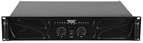Omnitronic XPA-1200 Endstufe | Stereo-PA-Verstärker mit Limiter, 2 x 600 W / 4 Ohm, 2 x 420 W / 8 Ohm | 2 Betriebsarten einstellbar (Stereo oder Brücke) | Signaleingänge über XLR oder Klinke