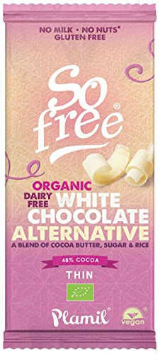 Plamil So Free Organic White Chocolate Alternative Thin Bars