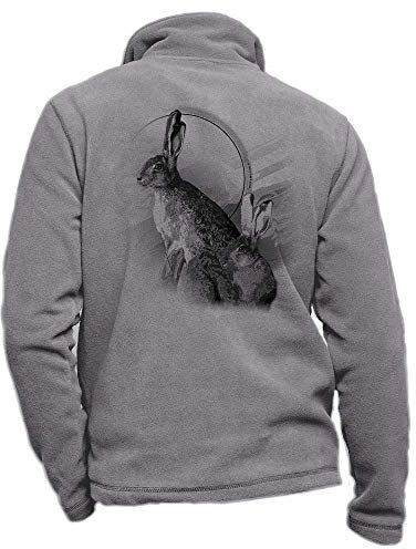 Pets-easy Fleecejacke, Motiv: Live, personalisierbar, grau, 44-46