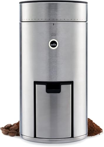 Wilfa SVART UNIFORM Kaffeemühle - 41 Mahlgradstufen - Edelstahl Scheibenmahlwerk - 58mm Flachmahlkopf - AUTO-Abschaltung (silber)