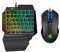 Combo de Teclado y ratón para Juegos de una Mano, con Cable de 39 Teclas, sensación mecánica Arco Iris retroiluminado con reposamuñecas para PC/Xbox/PS4 Teclado de una Sola Mano y ratón RGB Gaming