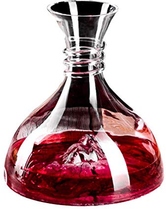 KUANDARMX Operación Simple Wine Decanter - 100% Hand Blown Lead-Free Crystal Glass, Red Wine, Wine Gifts, Wine Accessories by Le Chateau Presente