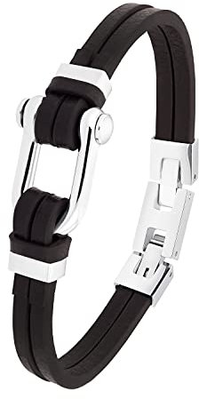 s.Oliver Armband Edelstahl Herren Armschmuck, 18+2 cm, Silber, Kommt in Schmuck Geschenk Box, 2033929