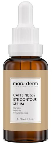 Maruderm Sérum Contour des Yeux à La Caféine 5% et Peptides | Aide à Réduire les Cernes et les Poches | Offre une Hydratation Durable | Doux pour la Peau Délicate du Contour des Yeux, 30 ML