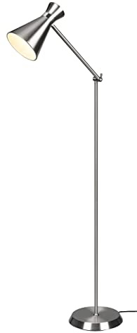 Reality Leuchten Stehleuchte Enzo R40781007, Metall Nickel matt, exkl. 1x E27