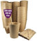 200 vasos desechables café kraft de 240 ml / 8 oz, vasos de cartón kraft desechables con paletinas de madera para café americano, café con leche y refrescos. Para llevar