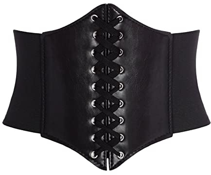 Eayoly Cinturón de Cintura de corsé de Mujer cinturón de Waspie de Lazo elástico Ancho para Vestido 256 Pulgadas