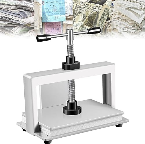 A4/A3 bokbindningspressmaskin, manuell platt papperspärm, bokförplattande nypningsmaskin, 3306 lbs (1500 kg) tryck, kontorsskola verktyg för dokument frimärken sedlar,A3