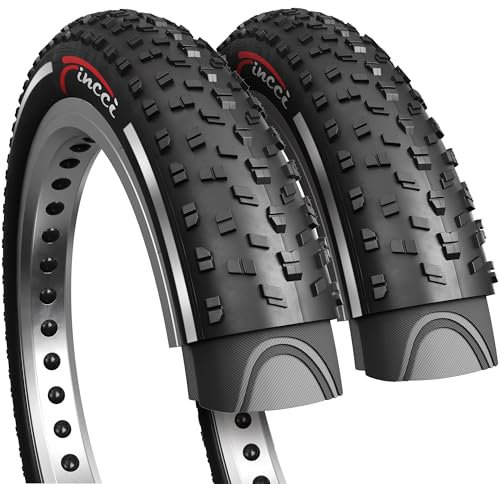 Fincci Fahrradreifen 26 x 4.0 Zoll- Paar Fat Fahrrad Mantel 26 x 4.0, 100 Faltbar Reifen 100-559 für Fatbike, Mountainbike MTB Bicycle - Pack Fahrrad Reifen 2er (Foldable + Reflective)