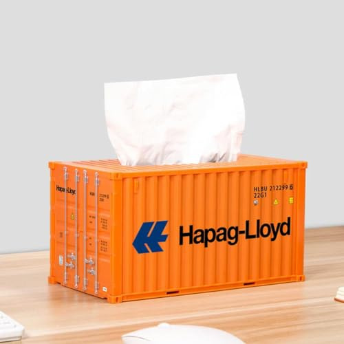 lfdhcn Container Tissue Box Kreative Lagerung Serviette Halter Versand Container Modell Desktop Lagerung Serviette Box Mode Dekoration