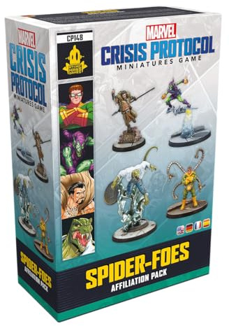 Asmodee, Marvel: Crisis Protocol – Spider-Foes, Affiliation Pack, Tabletop