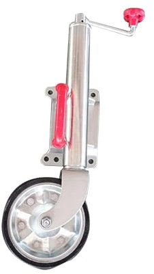 QICBYING Schwerlast Anhänger Stützrad - Anhänger Stützrad Automatik, Klappbares, Drehbares Stützrad Mit 15cm Rad, Hubhöhe 25cm, Anhänger 300kg, Anhängerräder, Für Anhänger, Wohnwagen Und Anhänger