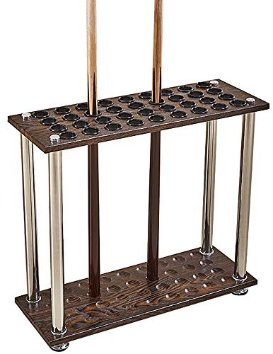 LYFDPN Billard-Pool-Queue-Halter, 36-Loch-Boden-Pool-Queue-Halter, einfacher Holz-Queue-Halter, kann Spazierstöcke und Stöcke aufbewahren (B)